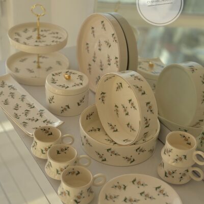 ست کامل پذیرایی طرح بابونه